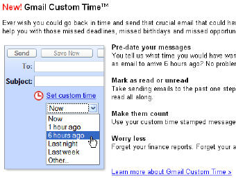 Check out GMails new custom time feature!