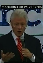 Clinton with glasses